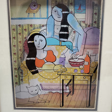 Load image into Gallery viewer, Jean-Pierre Weill 3D Glass Serigraph Painting Vitreography "Two Sisters"