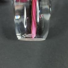 Load image into Gallery viewer, Schmidt Rhea Mini Handblown Glass Paperweight "Heartfelt" Pink
