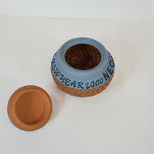 Load image into Gallery viewer, Vintage Y2K Necon Air Airlines Happy New Year 2000 Ceramic Terra Cotta Jar