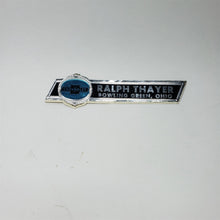 Load image into Gallery viewer, 1930s Chevy Dealer Sticker Ralph Thayer Chevrolet Bowling Green Ohio NOS