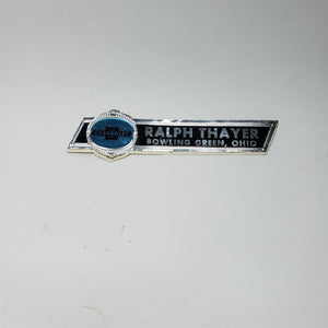 1930s Chevy Dealer Sticker Ralph Thayer Chevrolet Bowling Green Ohio NOS