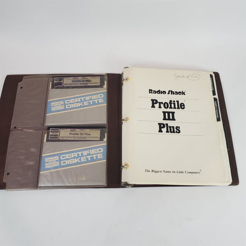 Vintage Original TRS-80 Profile III Plus Software & Manual 26-1592