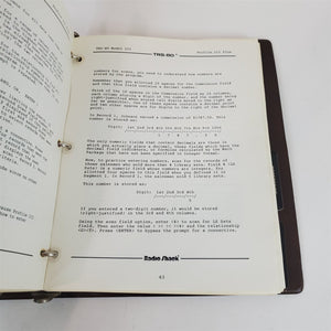 Vintage Original TRS-80 Profile III Plus Software & Manual 26-1592