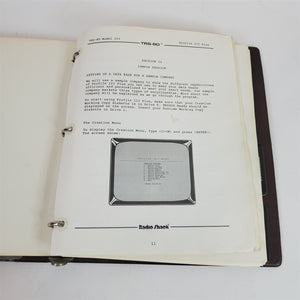 Vintage Original TRS-80 Profile III Plus Software & Manual 26-1592