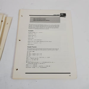 Vintage Original TRS-80 Model III Disk System Owner's Manual Loose Leaf 26-2111