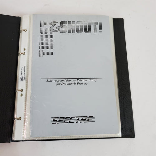 VTG Original Twist & Shout! Dot Matrix Printing Utility Manual CP/M MS/DOS