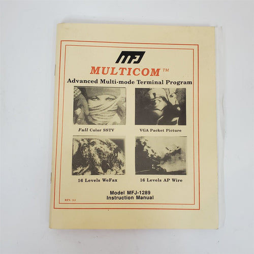 VTG Orig 1993 MFJ-1289 Multicom Advanced Multi-Mode Terminal Program Inst Manual