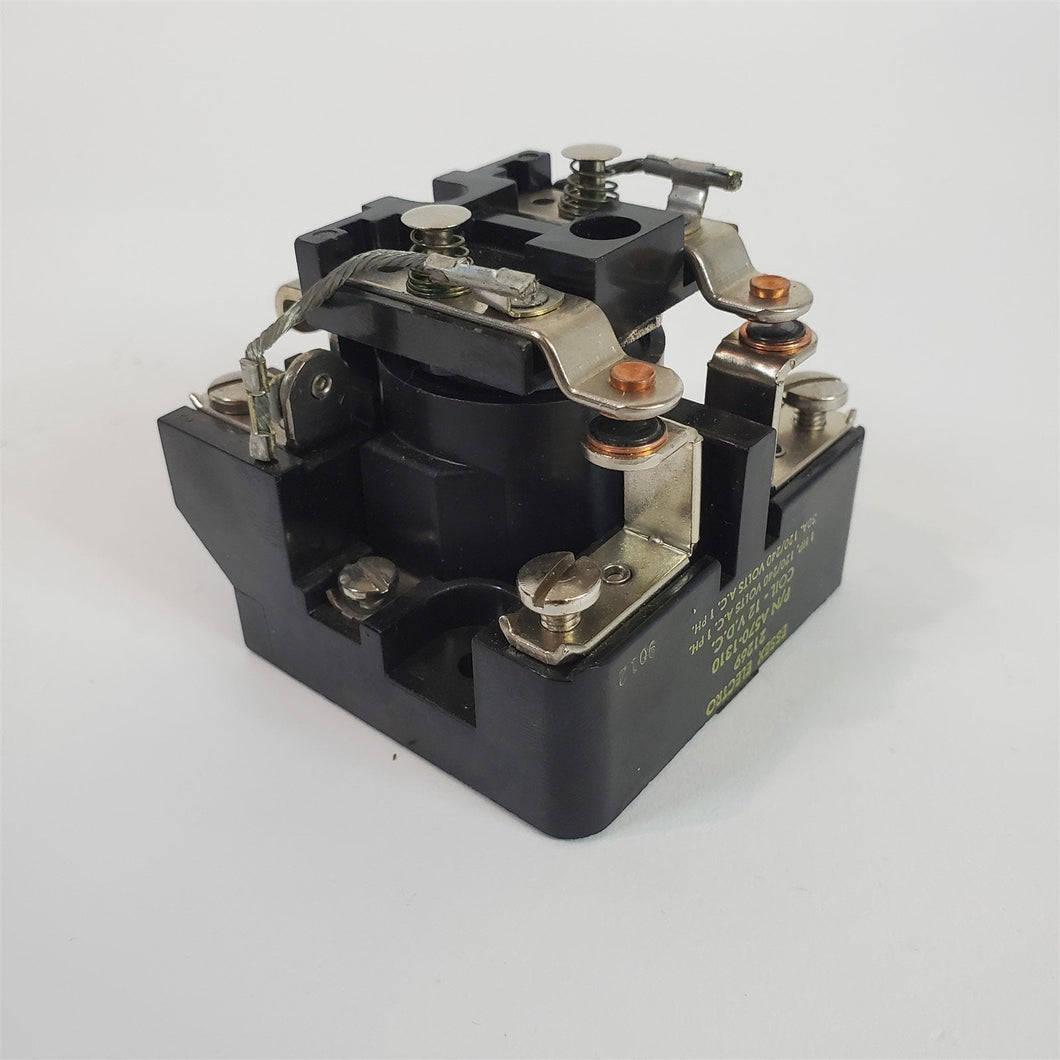 DPDT Relay 12 VDC Coil 120/240 VAC 1 HP, 30 AMP Switched Essex Electro A570-1310