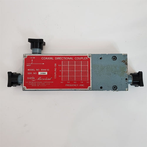 Narda Microline Coaxial Directional Coupler 3044-10 10dB 4.0-8.0 GHz N Connector