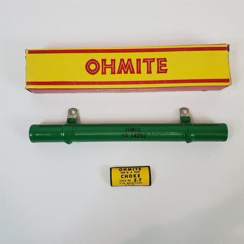 Vintage NOS Ohmite Z-7 Inductor Radio Frequency RF Plate Choke 3-20MHz 1A