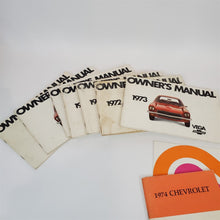 Load image into Gallery viewer, Lot of 16 Vintage Chevrolet Vega Manuals. See List in Description