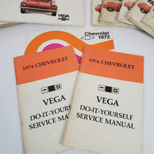 Load image into Gallery viewer, Lot of 16 Vintage Chevrolet Vega Manuals. See List in Description