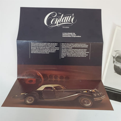 Vintage Centaur Roadster Pamphlet & Bob Longpre Business Pamphlet