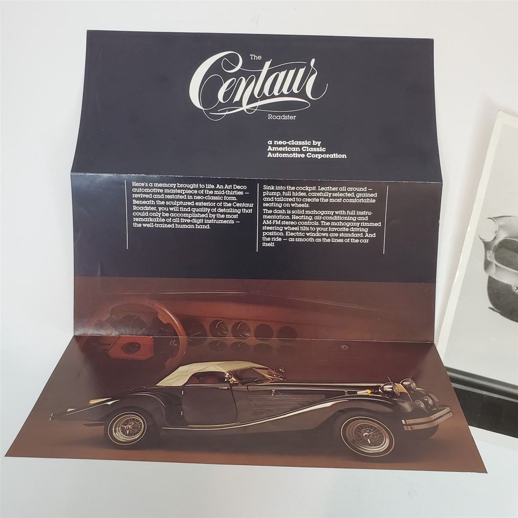 Vintage Centaur Roadster Pamphlet & Bob Longpre Business Pamphlet