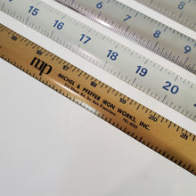 Load image into Gallery viewer, Vintage Lot of 4 Metal Rolled Rulers with Advertising