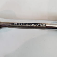 Load image into Gallery viewer, Vintage WRIGHT 3400 Adjustable Wrench Tootsie Roll Handle 7&quot; long 3/8&quot; Drive
