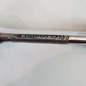Vintage WRIGHT 3400 Adjustable Wrench Tootsie Roll Handle 7" long 3/8" Drive