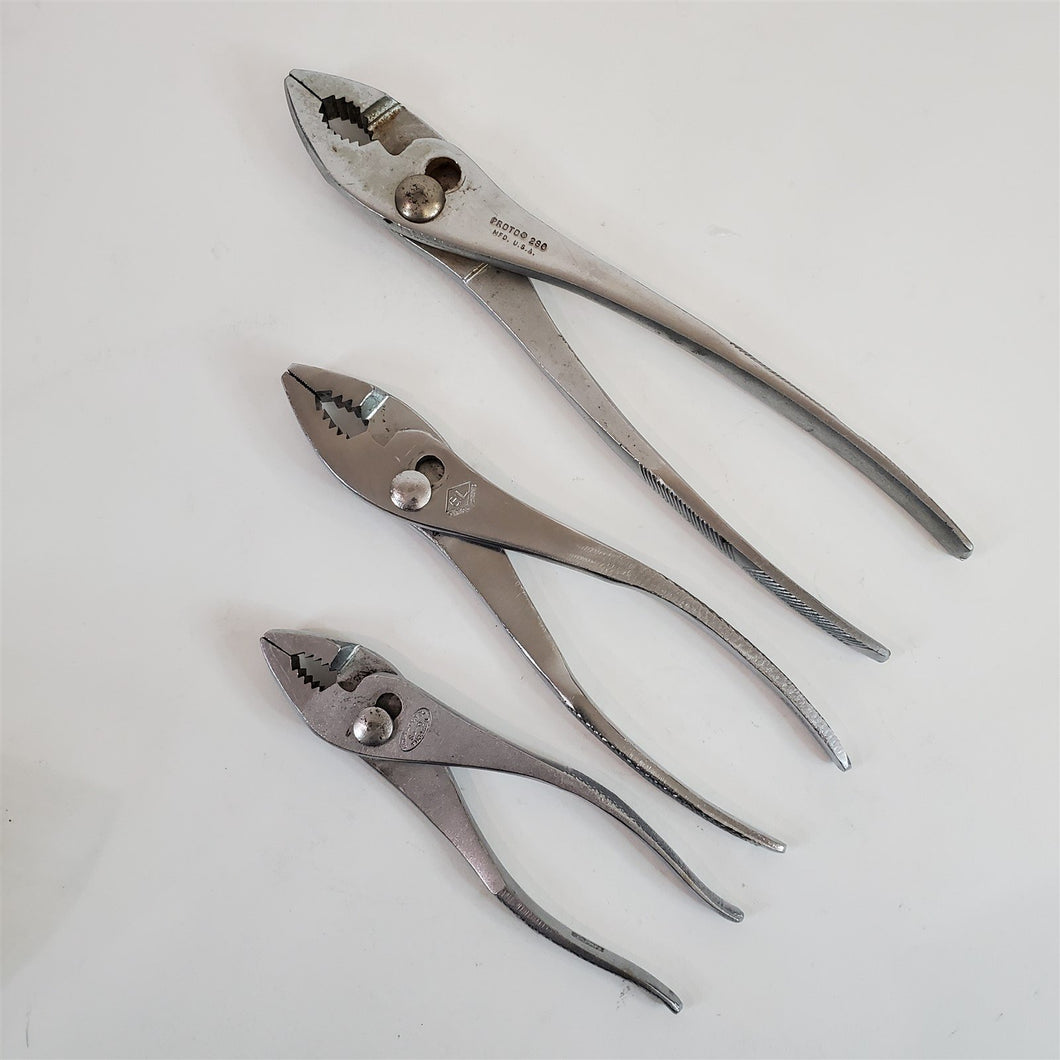 Lot of 3 Mixed Brand Pliers Proto 280 10