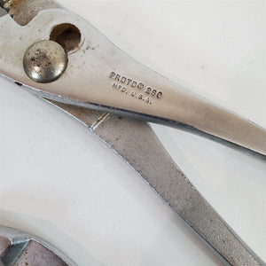 Lot of 3 Mixed Brand Pliers Proto 280 10"L, G-L 8"L and Int. SJ6 6"L