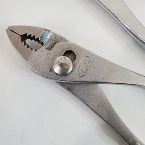 Lot of 3 Mixed Brand Pliers Proto 280 10"L, G-L 8"L and Int. SJ6 6"L