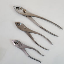 Load image into Gallery viewer, Lot of 3 Mixed Brand Pliers Proto 280 10&quot;L, G-L 8&quot;L and Int. SJ6 6&quot;L