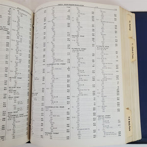 1966 Hollander Interchange SERVICE Manual Car Auto Truck Parts