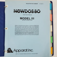 Load image into Gallery viewer, Vintage Original Apparat NEWDOS/80 Operation Manual &amp; Software TRS-80 Model III