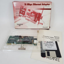 Load image into Gallery viewer, VTG 1997 Asante Etherpac 10Mbps Ethernet Network ISA Card 2000+TC 10T &amp; BNC NOS