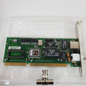 VTG 1997 Asante Etherpac 10Mbps Ethernet Network ISA Card 2000+TC 10T & BNC NOS