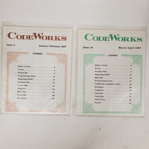 Ultra-Rare Vintage CodeWorks Magazine Complete Set 1985-1990 30 Issues