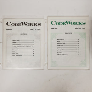 Ultra-Rare Vintage CodeWorks Magazine Complete Set 1985-1990 30 Issues