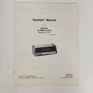 Heathkit Manual DIGITAL ALARM CLOCK GC-1107 595-2049-03 #1