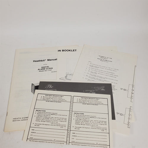 Heathkit Manual DIGITAL ALARM CLOCK GC-1107 595-2049-03 #1