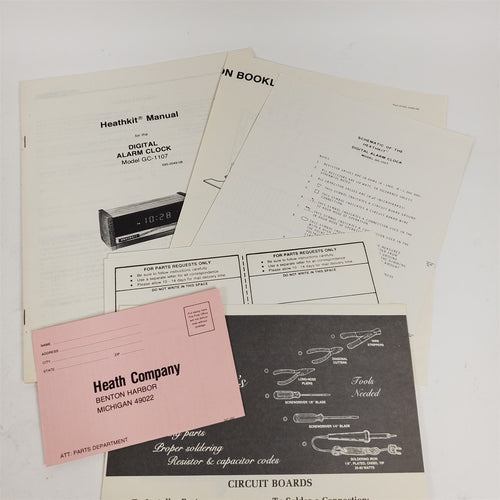 Heathkit Manual DIGITAL ALARM CLOCK GC-1107 595-2049-08