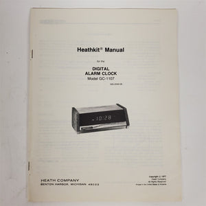 Heathkit Manual DIGITAL ALARM CLOCK GC-1107 595-2049-08