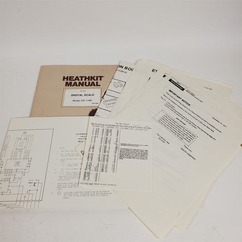 Heathkit Manual DIGITAL SCALE GD-1186 595-1148