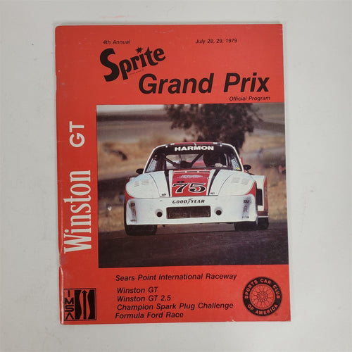 Vtg 1979 Sprite Winston GT GRAND PRIX Sears Point International Raceway Program