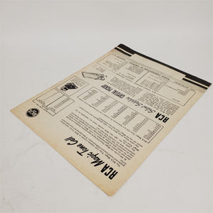 RCA Crystal Pickup Data Outline Diagrams Reference Pamphlet Turntable Cartridge