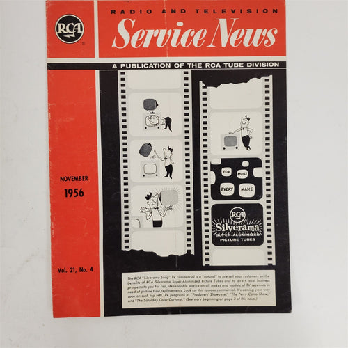 RCA Radio & Television Service News November 1956 Vol. 21, No. 4