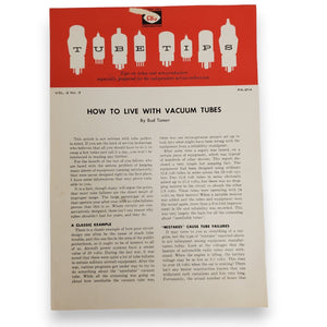 Lot of 3 Vintage CBS Semiconductors TUBE TIPS Booklets Vol. 2, Nos. 3, 4, & 5