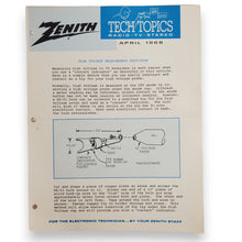 Load image into Gallery viewer, Lot of 4 Vintage ZENITH TECH TOPICS Publication Feb Mar Apr &amp; May 1968