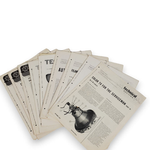 Lot of 37 Vintage Sylvania News TECHNICAL SECTION Publications 1955-1964