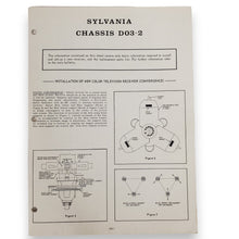Load image into Gallery viewer, Vintage Sylvania Technical Service Data TV Chassis: D03-2