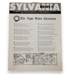 Vintage Sylvania News Publication Nov-Dec 1960 Night Before Christmas Issue