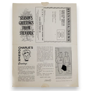 Vintage Sylvania News Publication Nov-Dec 1960 Night Before Christmas Issue