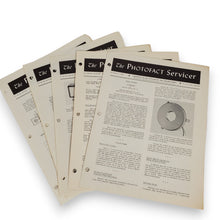 Load image into Gallery viewer, Lot of 5 THE PHOTOFACT SERVICER Booklets 11/51, 9/52, 7/54, 8/54, 9/54