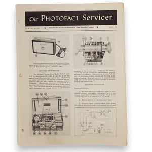 Lot of 5 THE PHOTOFACT SERVICER Booklets 11/51, 9/52, 7/54, 8/54, 9/54
