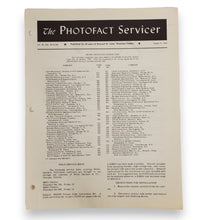 Load image into Gallery viewer, Lot of 5 THE PHOTOFACT SERVICER Booklets 11/51, 9/52, 7/54, 8/54, 9/54