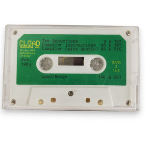 Vintage Feb. 1983 Original CLOAD Magazine Cassette Level 2 16K for TRS-80