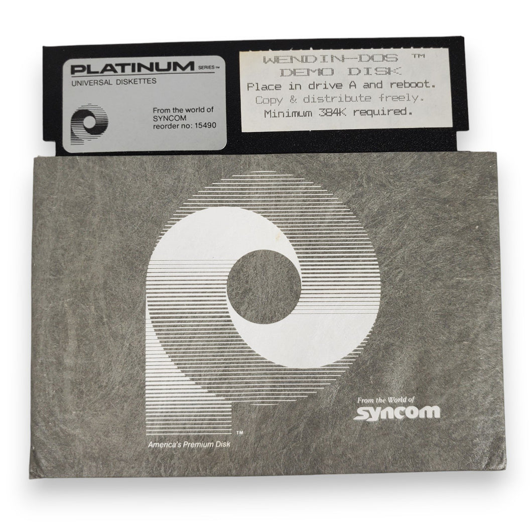 Vintage Original WENDIN-DOS Demo Disk Diskette for TRS-80